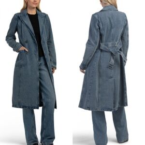 Avec Les Filles Blue Jean Jacket Coat